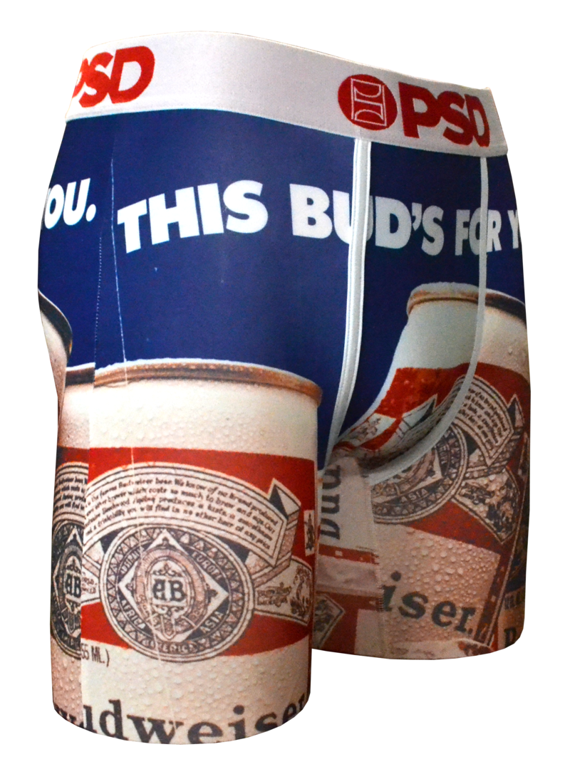 PSD Underwear This Ones For You Budweiser Beer Alcohol Men Boxer Briefs