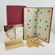 Vintage Scrabble Board Game Selchow & Richter Wooden Tiles Trays Complete 1971 - $15.99