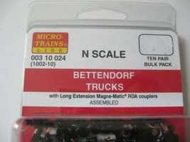 Micro-Trains Stock #00310024 (1002-10) Bettendorf Trucks Long Extended Couplers image 1
