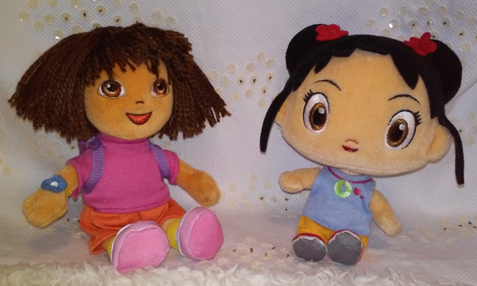 TY Beanie Baby Dora the Explorer & Kai Lan Plush Dolls - Dora the Explorer