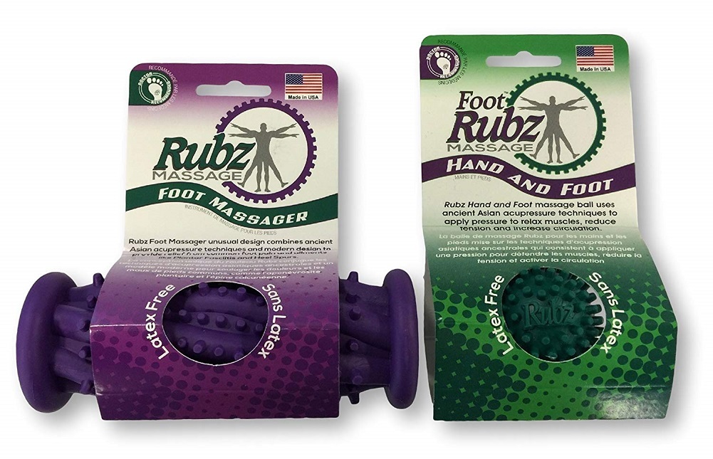 Due North Foot Rubz Combo Pack, Original Foot Rubz & Foot Massage Roller, 0.6 lb