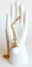 Vintage Jewelry Necklace By Napier Gold Tone with White Round Bead Lobst... - $19.95