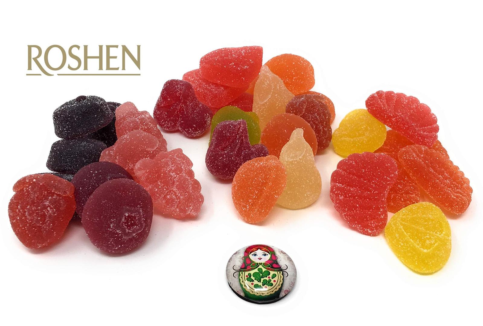 Fruit Gummies Dye Free Candy, Fruit Shaped Roshen Jelly Candy Bonny