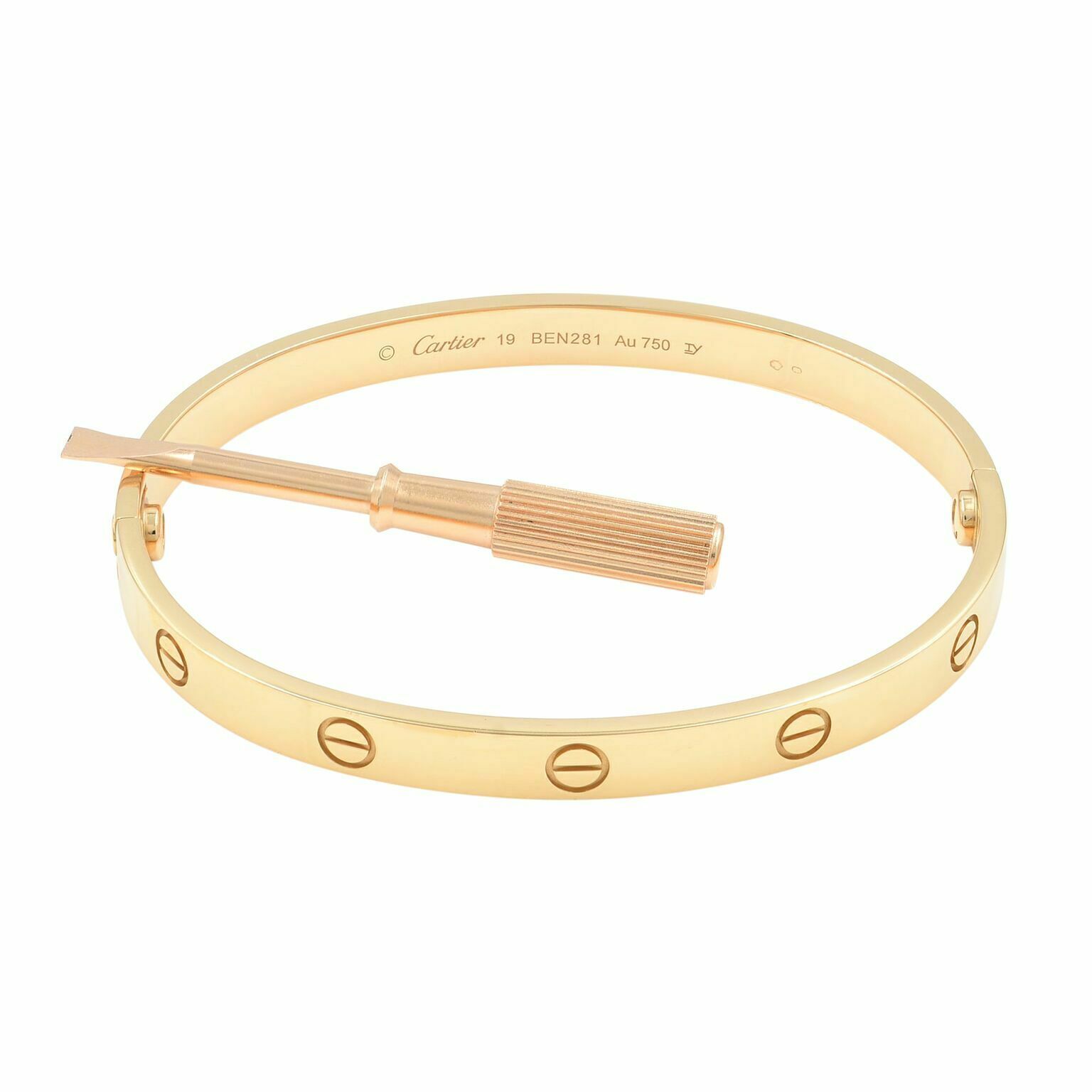 Cartier Amor Pulsera 18CT Oro Rosa Pulsera Talla - Other