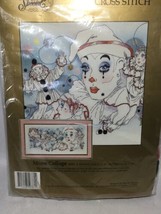 Something Special Counted Cross Stitch Kit, Mime Clown Collage 30 x 15", 1988 - $17.46