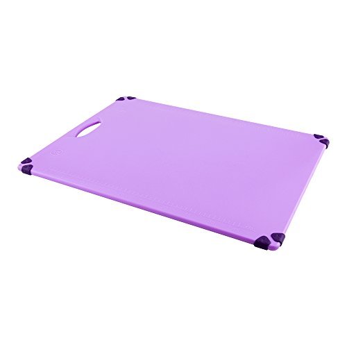 18" x 24" Purple Durable Plastic Cutting Board Rubber Corner Grips