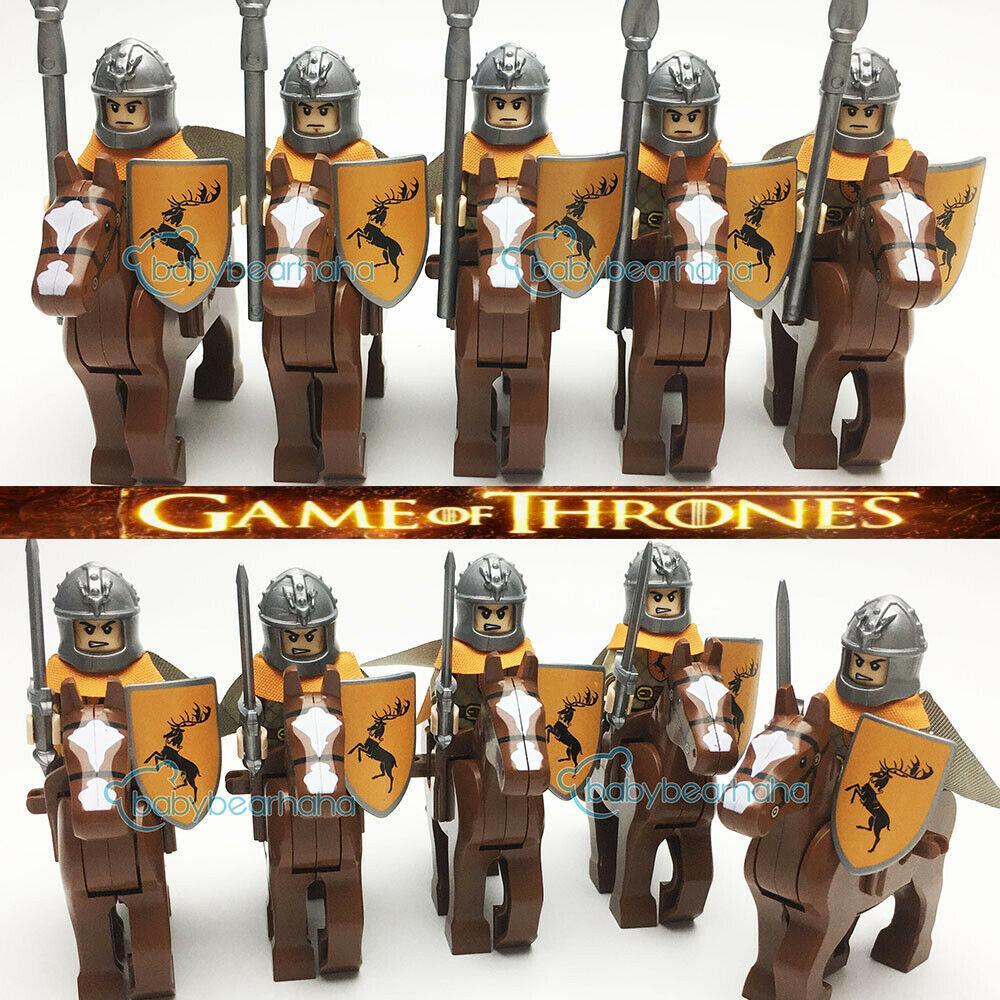 Gahub - 20pcs game of thrones house baratheon military knight archer horse minifigures