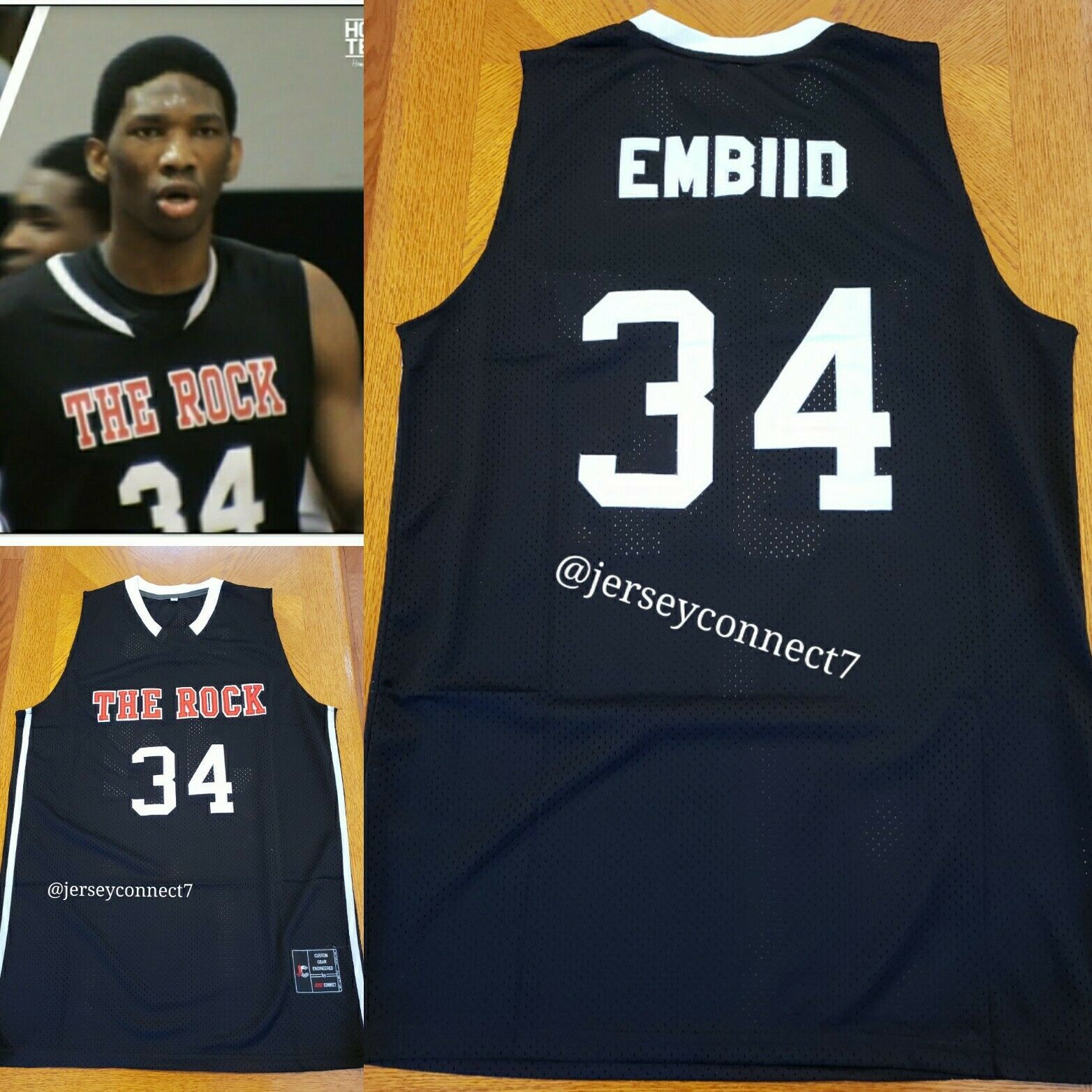 NWOT Men's Joel Embiid The Rock High School Basketball Jersey (S,M,L,XL ...