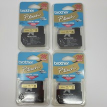 Lot Of 4 Genuine Brother P-Touch M Tape Black Print Gold Tape M831 - $15.40