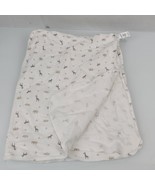 Carters White Cotton Flannel Receiving Blanket Zoo Jungle Safari Animal ... - $29.69
