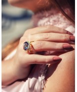 Natural Mystic Quartz Rainbow Gemstone Woman/Lady 925 Sterling Silver Ring  - $168.00