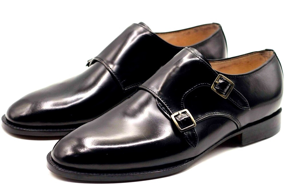 MONK Style Classic Shape Chocolate Brown Patina Premium LEATHER ...