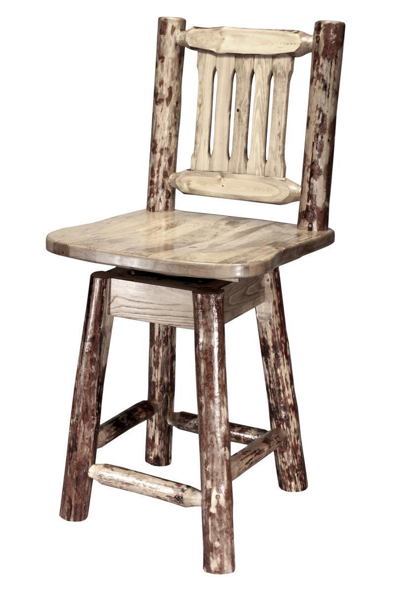 Log Swivel Bar Stools 24 Rustic Barstools And 23 Similar Items S L1600