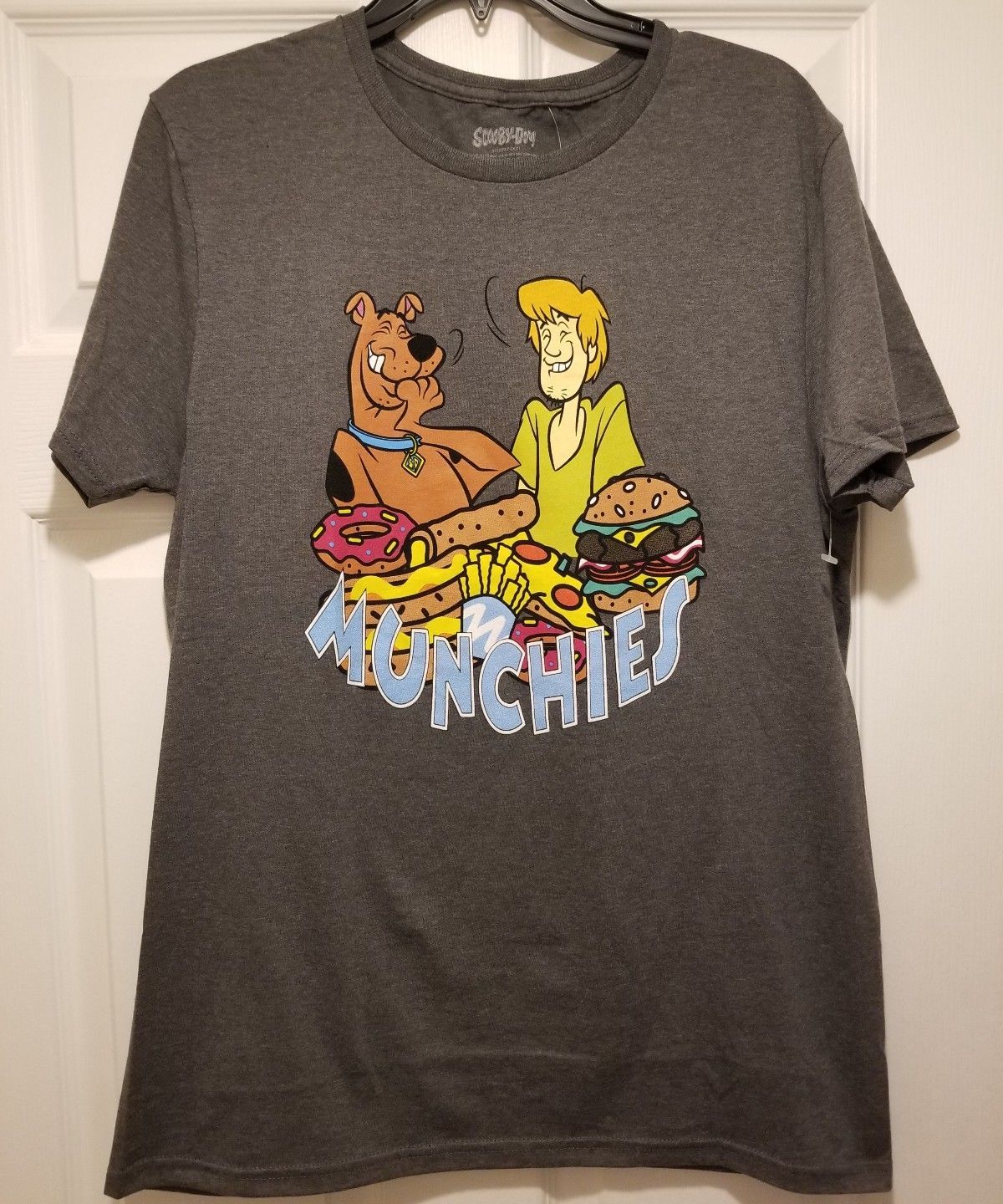 New Scooby Doo Shaggy Munchies Adult Medium Funny Cartoon Soft Grey T ...