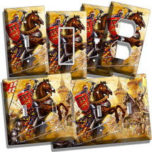 MEDIEVAL KNIGHTS LIGHT SWITCH OUTLET WALL PLATE BOYS GAME PLAY ROOM HD A... - $5.45+