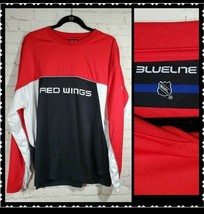 NHL Blueline Long Sleeve Shirt Large Mens Detroit Red Wings Hockey - $25.74