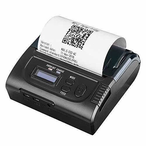 MUNBYN 80MM Bluetooth Mobile Thermal Receipt Printer With LED Indicator ...