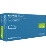 Nitrile Gloves 100 x MERCATOR nitrylex classic Protective: S / 6 - 7 Med... - $12.35