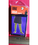 Fashion Holiday Child Accessory Large Yellow Striped Tights Halloween Co... - $4.74