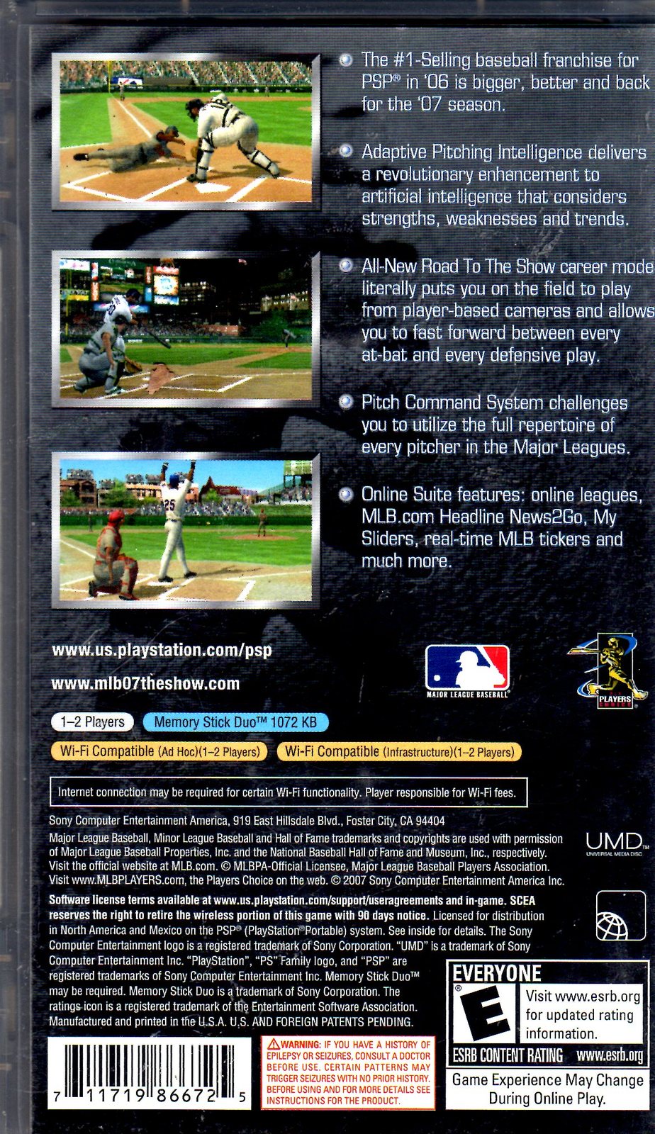 Sony PSP - MLB 07 The Show VideoGames - Video Games