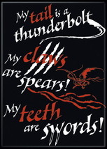 The Hobbit My Tail is a Thunderbolt Refrigerator Phrase Magnet Lord of t... - $3.99