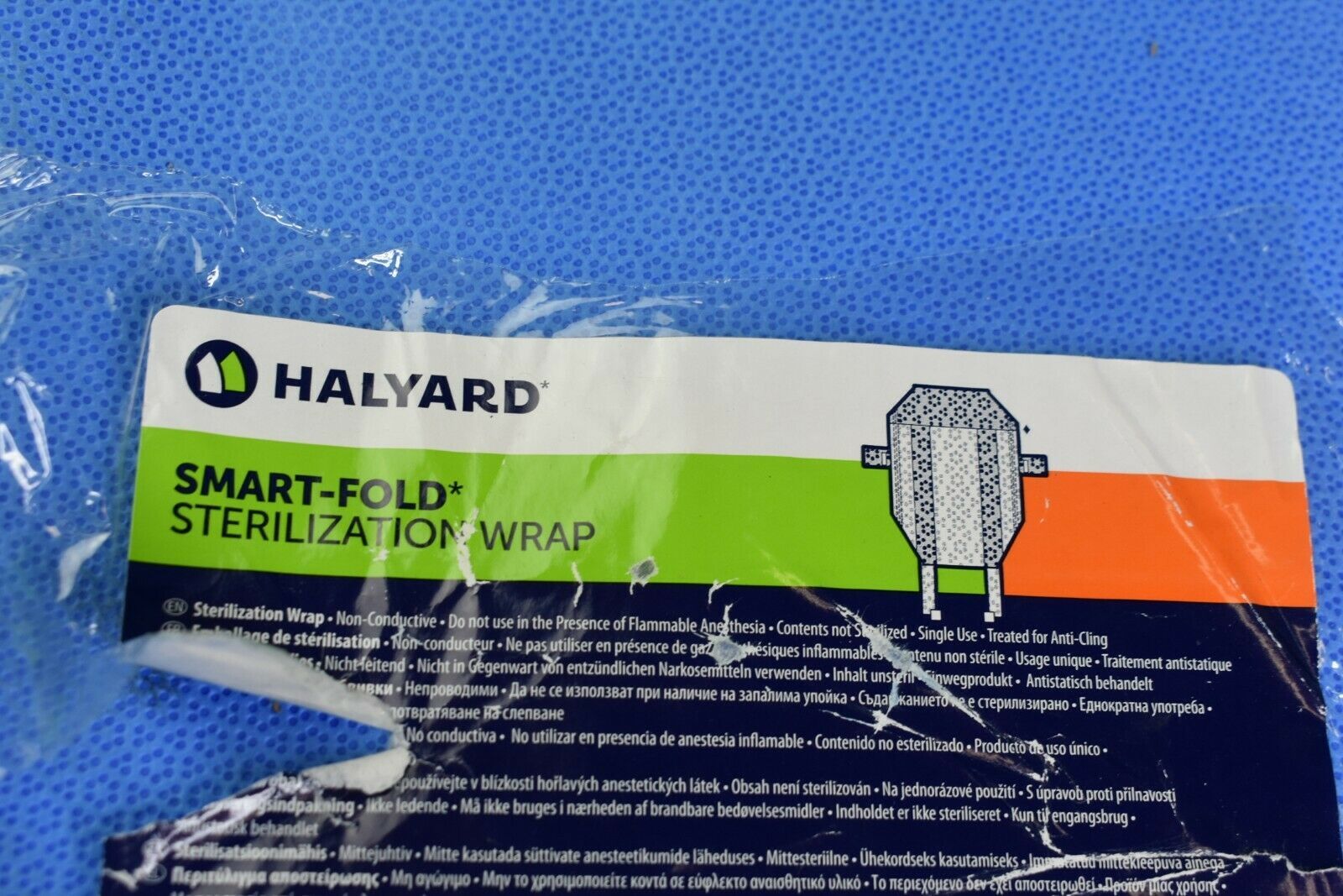 Halyard SmartFold Sterilization Wrap AntiCling Treated 40" x 55" H650