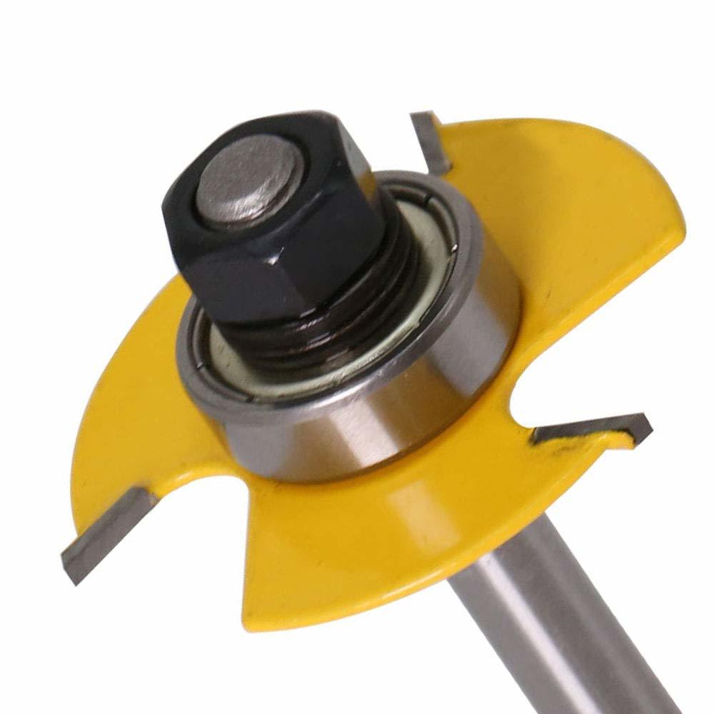 Yakamoz 1/4 Inch Shank 3Wing Adjustable Slot Cutter Router Bit Set