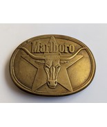Philip Morris, Inc. 1987 Solid Brass Marlboro Belt Buckle - $9.95