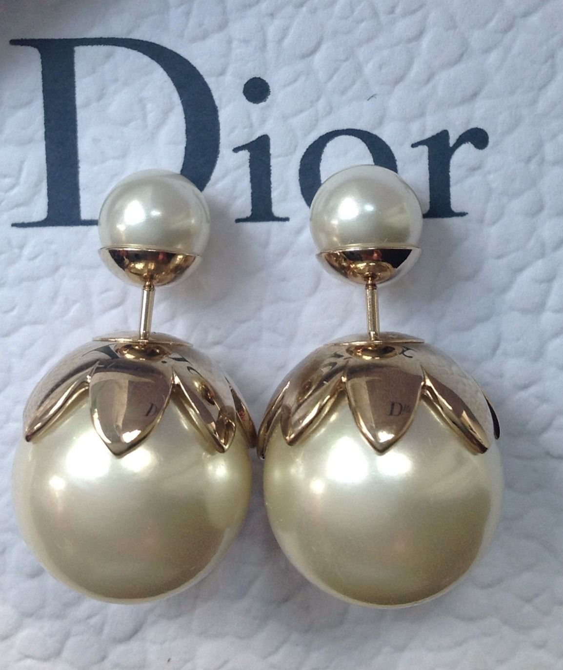 dior tribal pearl earrings