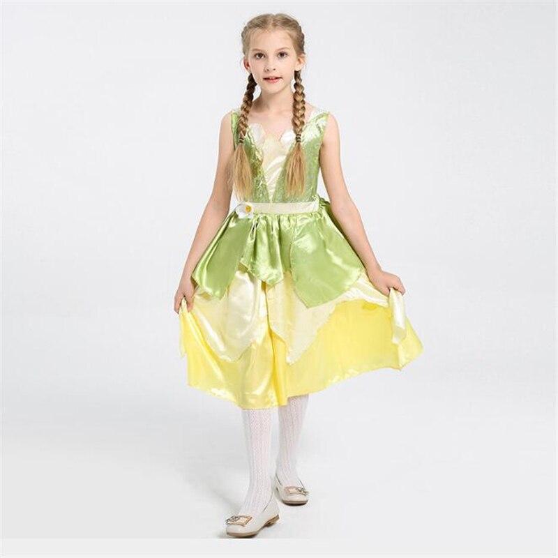 Fancy Girls Elf Princess Costume Halloween Kids Cosplay Dress Unisex