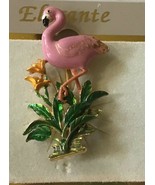 pink Flamingo jewelry pin brooch 2” tall - $13.64