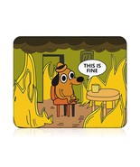 This Is Fine Mouse Pad Gaming Mousepad Small Medium Computer Funny Dog S... - $27.15