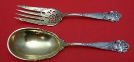 Georgian by Towle Sterling Silver Salad Serving Set 2pc Gold Washed Pier... - $709.00
