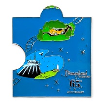 Disneyland 65th Anniversary Pin: Autopia, Space Mountain Map Puzzle - $19.90