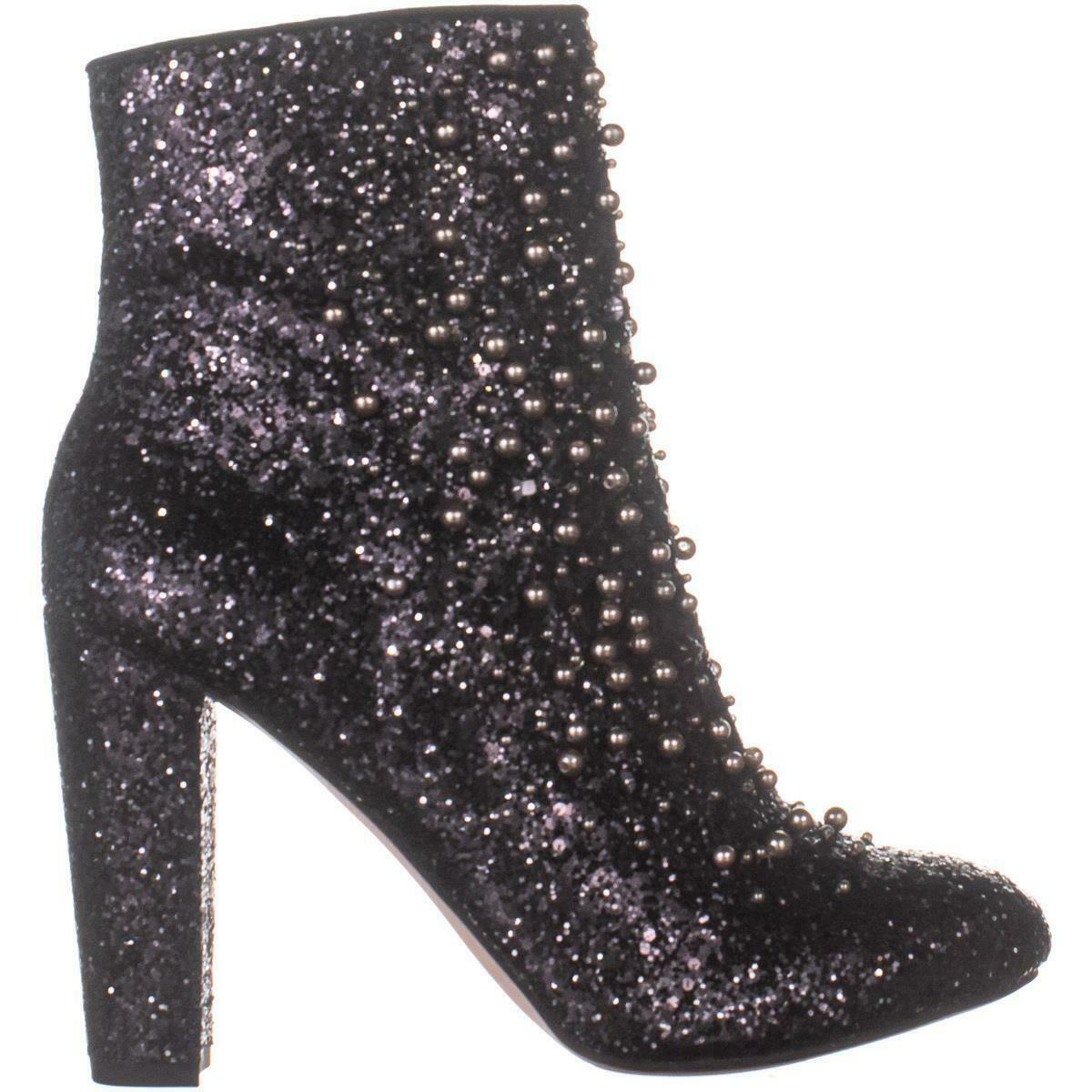 Jessica Simpson Starlite Rhinestone Ankle Boots 446, Black Chunky ...