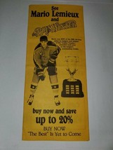 ORIGINAL Vintage 1986 Pittsburgh Penguins Promo Nightclub Brochure Mario Lemieux image 1