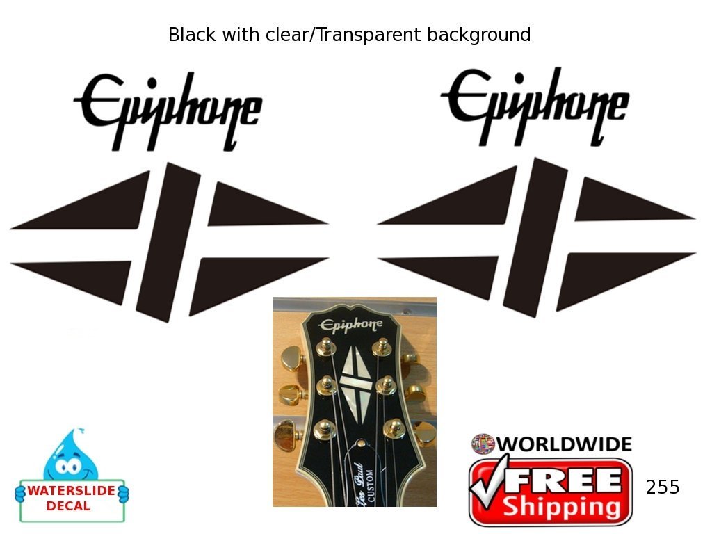 Gibson Epiphone Guitar Decal Inlay Headstock Sticker Waterslide Logo