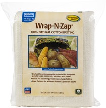 Pellon Wrap-N-Zap 100% Natural Cotton Batting-45&quot;X36&quot; - $11.68