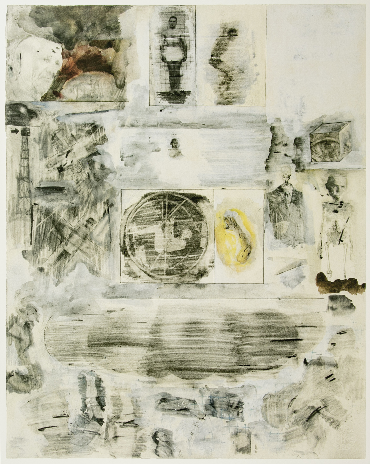 Dante's Inferno - The Cocytus, a Lithograph by Robert Rauschenberg ...