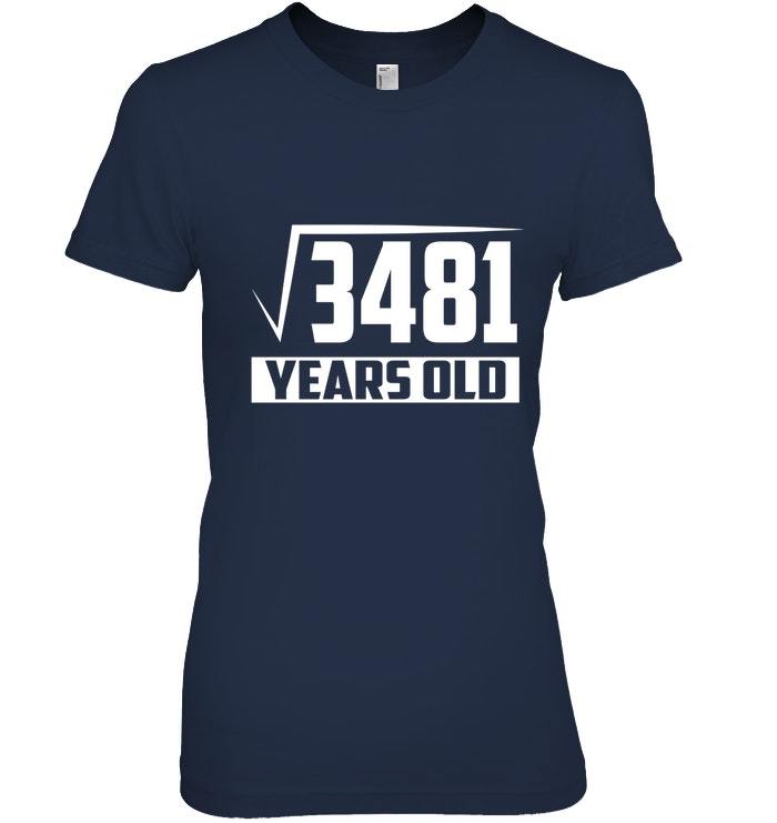 59 Years Old Square Root Funny 59th Birthday Gift T Shirt