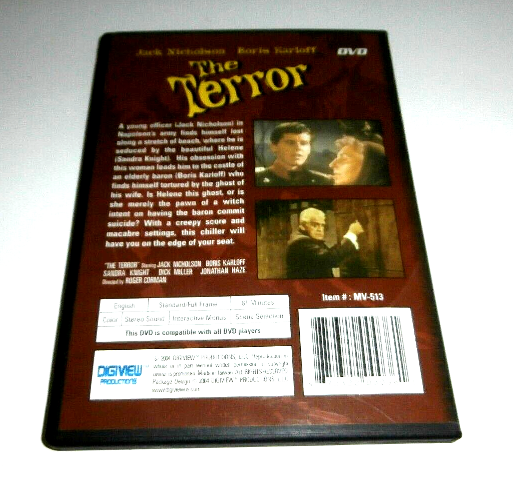 THE TERROR JACK NICHOLSON & BORIS KARLOFF VTG 2004 FROM