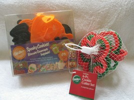 Wilton Spooky &amp; Holiday cookie cutter sets, new in packages 16 total cut... - $15.00