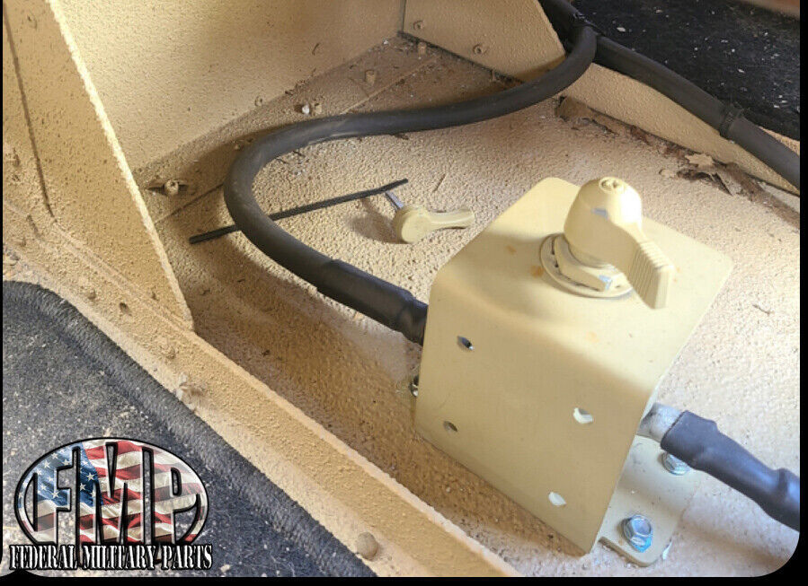 24V Military Humvee M998 Master Battery Kill Switch Tan Steel Body show Switches