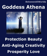 Goddess Athena Beauty Youth Love Wisdom Wealth Protection BetweenAllWorl... - $125.34