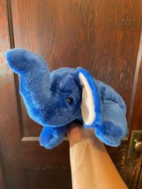 Ty Beanie Buddies Blue Elephant Trunk Up Plush 12" Elephant Plush 1998 - $16.44