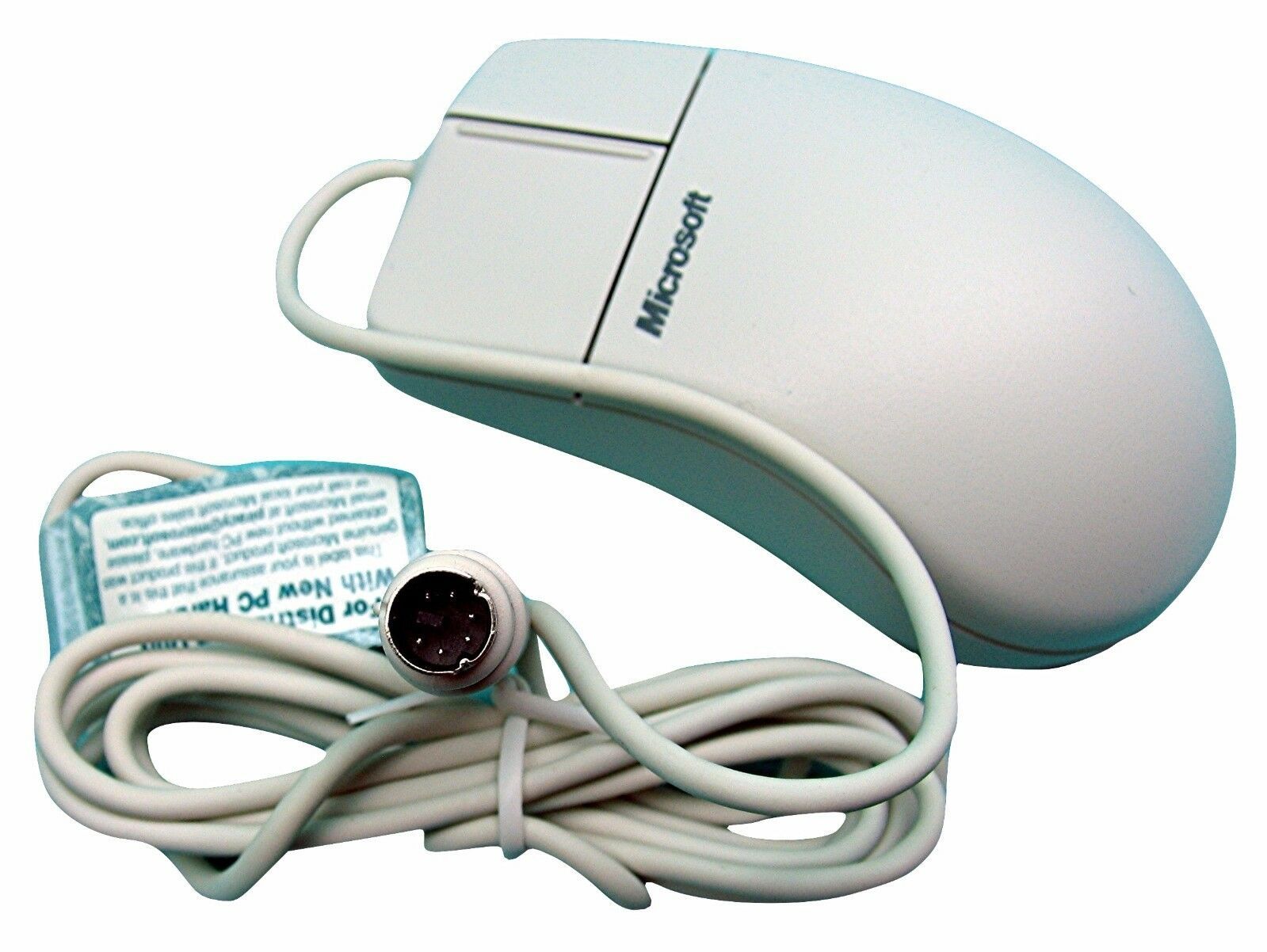 NEW Genuine MICROSOFT ERGONOMIC MOUSE PS2 PS/2 PORT COMPATIBLE 2.1a