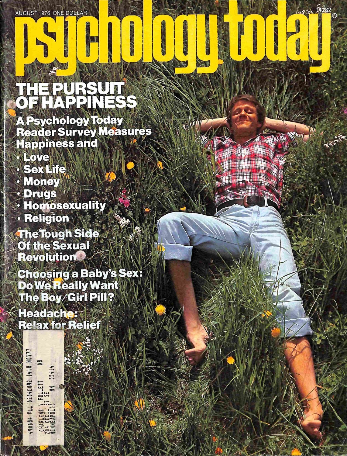 Psychology Today, August 1976 Magazine Back Issues