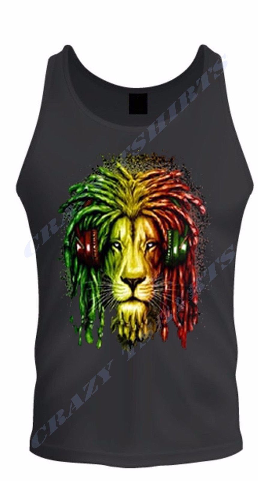 Bob Marley Smoking Joint Men T-shirt Rasta Marijuana Lion Zion S - 2XL TANK TOP