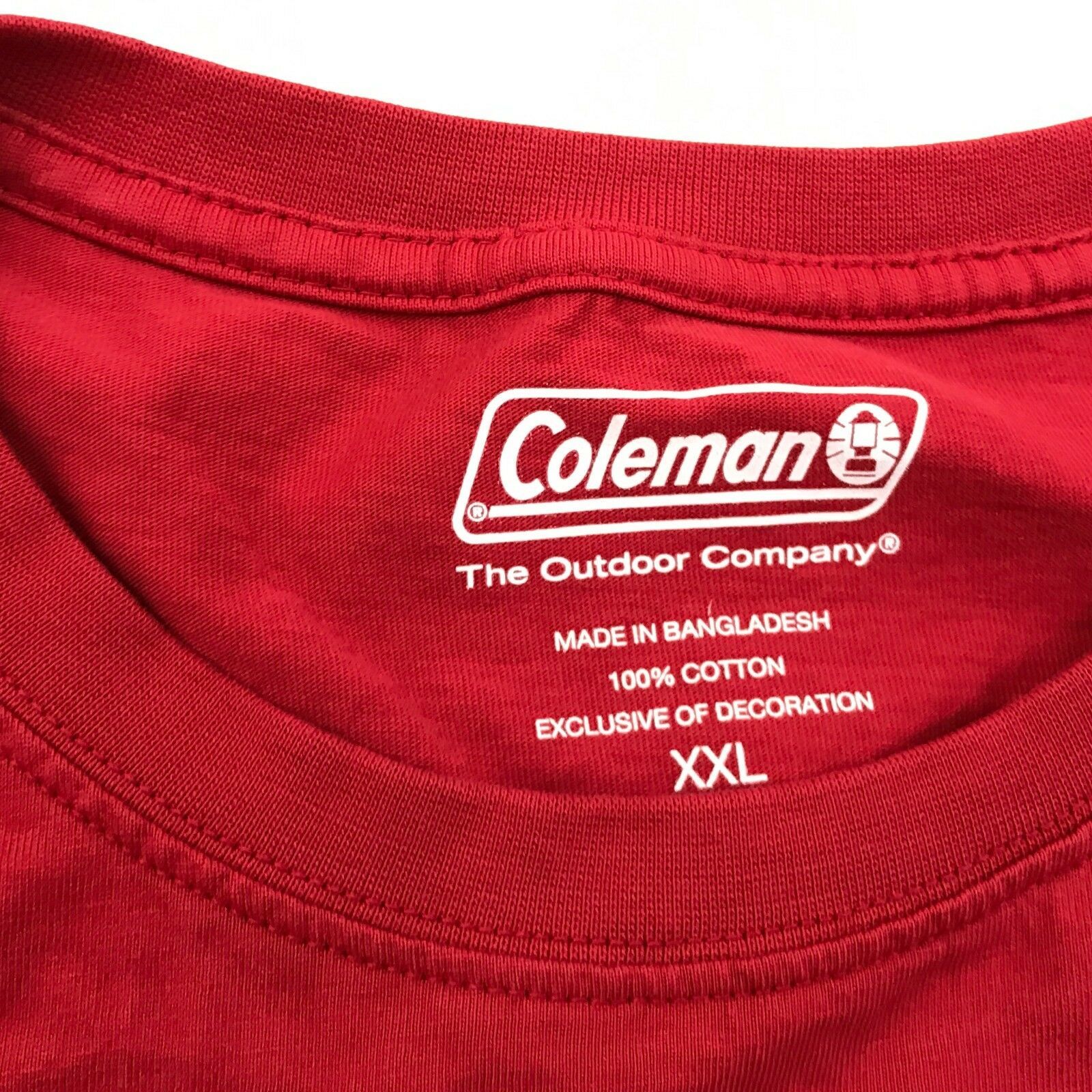 NEW Coleman Mens 2XL XXL Tshirt Loose Fit Red Short Sleeve Outdoor ...