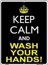 Keep Calm and Wash Your Hands Novelty Metal Sign 9&quot; x 12&quot; Wall Decor - DS - $23.95